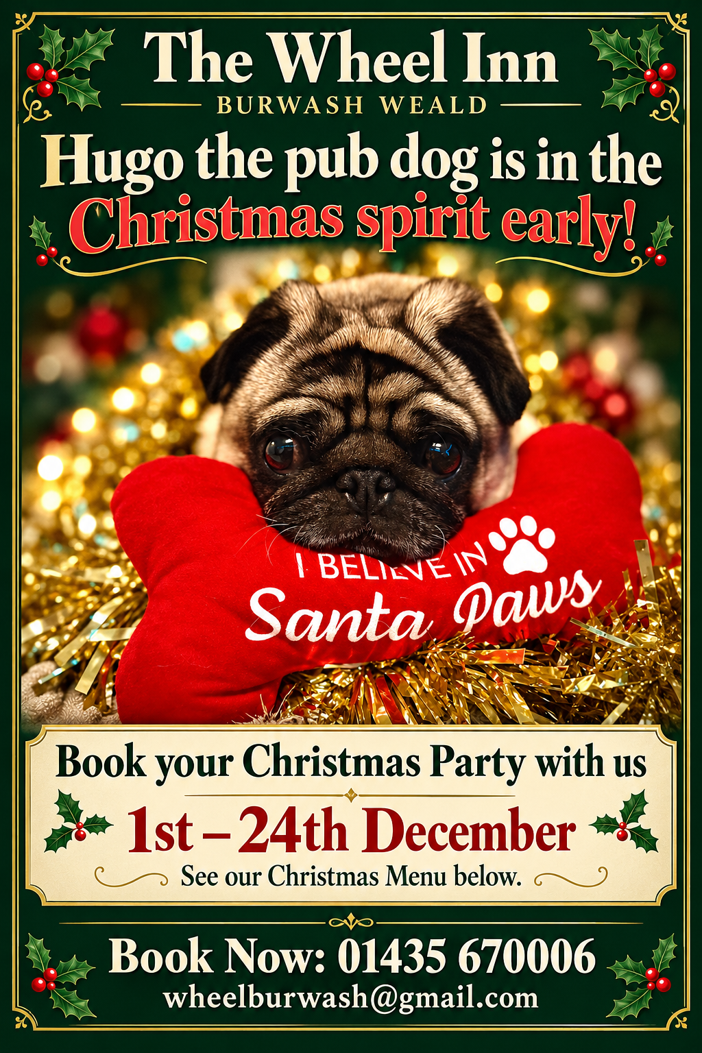 Hugo's Christmas Spirit at The Wheel Inn